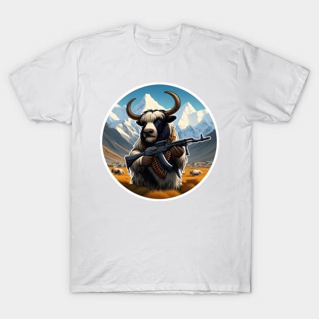 Tactical Yak T-Shirt by Rawlifegraphic